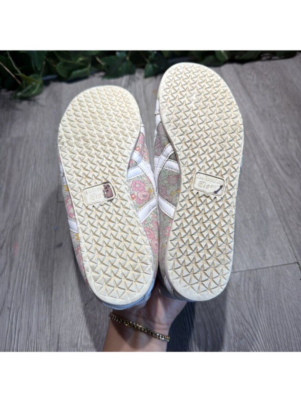 Onitsuka Tiger Mexico 66 kids' Shoes "White Cotton Candy" floral Girls Size 3 - Picture 7 of 9